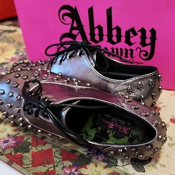 Abbey Dawn By AVRIL LAVIGNE TOUGH CROWD OXFORD FLAT IN PEWTER SZ 7 NWT &… - Picture 9 of 11
